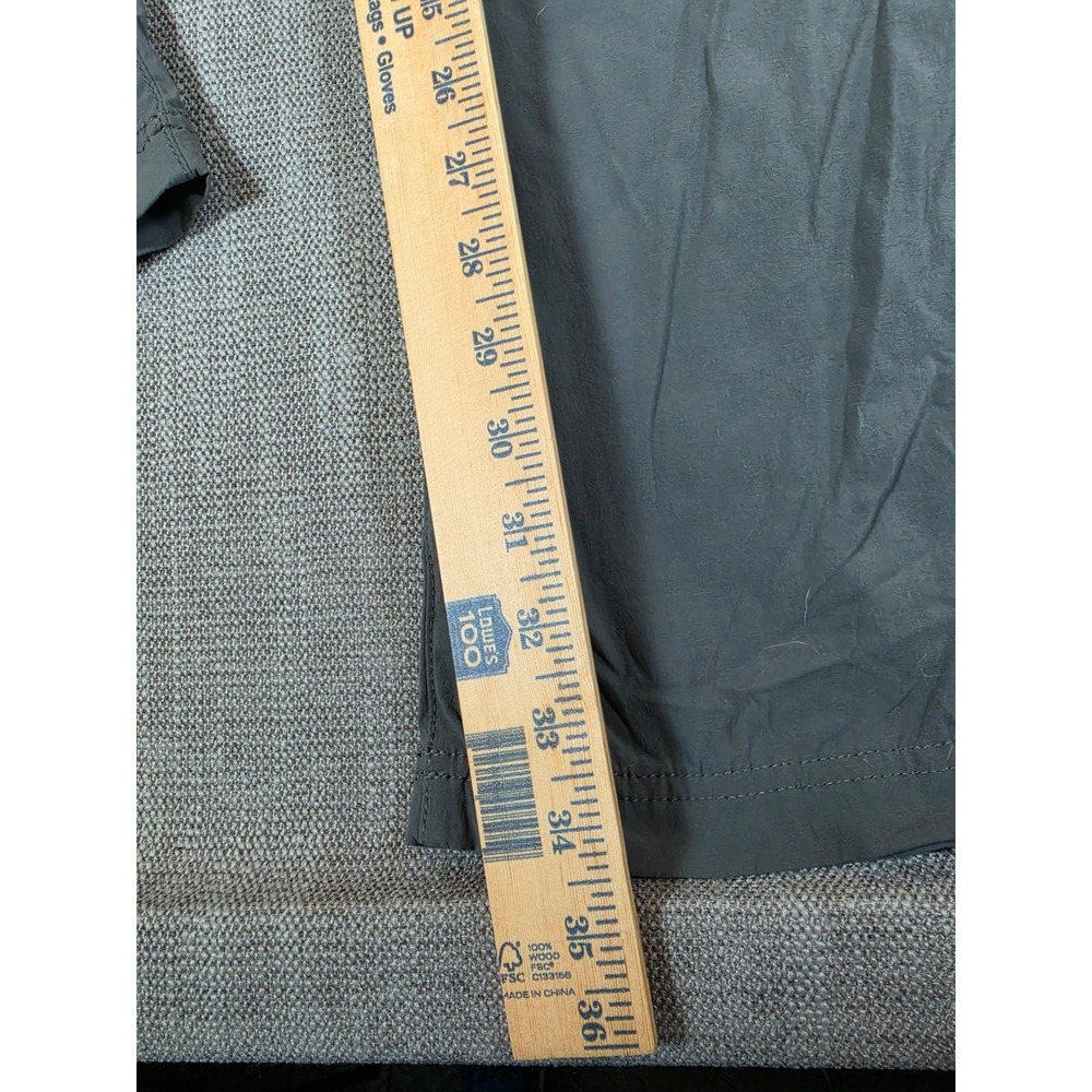 Eddie Bauer Travex Pants Womens 12 35/34 Grey Roll Up Nylon Stretch Hiking - Picture 9 of 10